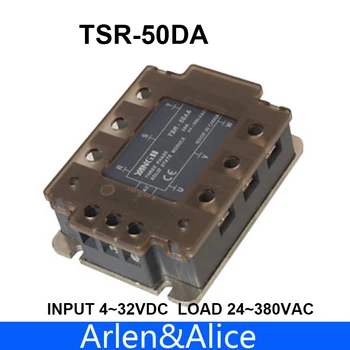 50DA TSR-50DA Trijų fazių SSR įvesties 4-32V DC apkrovos 24-380V AC vienfaziai KINTAMOSIOS srovės (solid state relay
