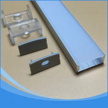 50PCS-1m ilgio led juostelės iš aliuminio profilio-Prekės Nr. LA-LP20B LED Profilis tinka LED juosteles iki 20mm plotis-Nemokamas Pristatymas