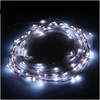 50pcs*LED string žibintai 33ft žvaigždžių šviesos spalvos Led sidabro Viela led string light su 100 atskirai LED žibintai, lempos