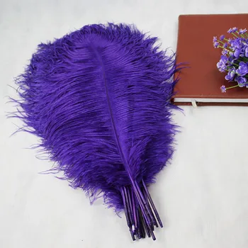 50PCS violetinė stručio plunksna 45-50cm/16-20 colių kamuolio vestuvių šventė galvos apdangalai veiklos drabužius patalpų apdailos plunksnos