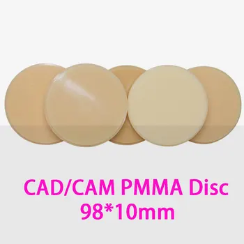 5vnt/set 98mm*10mm PMMA Diskų Blokas CADCAM Frezavimo Sistema