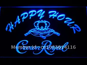 625 Crown Royal Alaus Happy Hour Baras LED Neonas Pasirašyti su On/Off Jungikliu 20+ Spalvas, 5 Dydžių pasirinkti