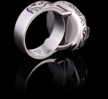 925 sterlingas sidabro vampire diaries žiedus, šviesą Tailando sidabro lazuritas platus versija valdinga banga vyrų žiedai