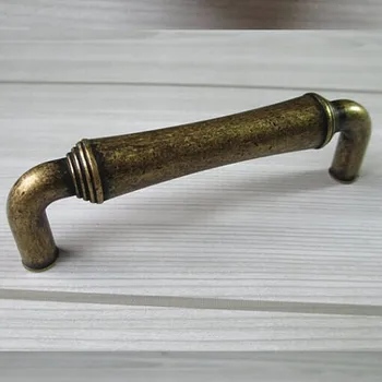 96mm Rustico senovinių baldų rankenėlės antikvariniai žalvaris stalčių spintelės išsitraukia rankenėlės bronzos odininkas spintos durų rankenos išsitraukia VGV
