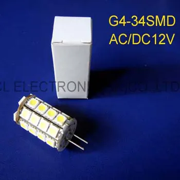 AC/DC12V G4 lempučių, 5050 3 žetonų 12V G4, led lemputė (nemokamas pristatymas 100vnt/lot)