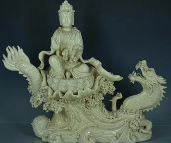Antikvariniai Chinease QingDynasty porceliano statula,DeHua Balta Budos skulptūra#2,Rankdarbiai,geriausia kolekcija ir puošmena,Nemokamas pristatymas