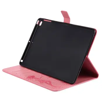 Apple iPad oro air2 Atveju Aukštos kokybės Girl Katė Iškilumo PU Odos Apversti Stand Case For iPad 5 