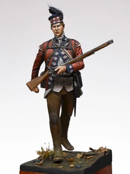 Asamblėjos Unpainted Masto 1/32 54mm pareigūnas Grenadierių, Aukštaitijos 1779 54mm Istorinių žaislas Derva Modelis Miniatiūrų Rinkinys
