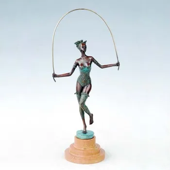ATLIE BRONZOS bronzos skulptūros mados moteris šokėja šokdynė mergina Statula namų puošybai meno kolekcijų