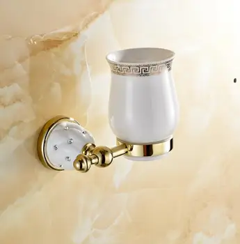 Aukso, vario, dantų šepetėlis masažuoklis&puodelio laikiklis sieninis laikiklis vonios produkto 2017 Naujas, Modernus aukso puodelio laikiklis prabanga Europos stilius