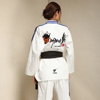 Aukštos klasės originali vaikų Taekvondo dėvėti ilgas rankovėmis suaugusiųjų vyrų ir moterų Taekwondo Kostiumas