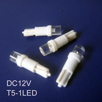 Aukštos kokybės 12V T5 led perspėjamosios lemputės,automobilių t5 led lemputės, t5 automobilio led dega nemokama laivas 200pcs/daug