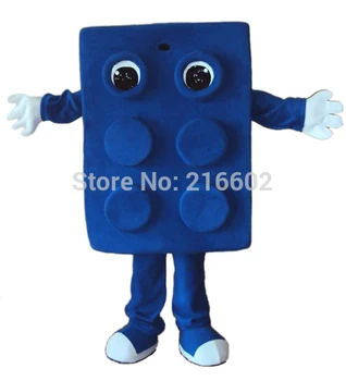 Aukštos kokybės Blue Blokas Talismanas Kostiumas Fancy Dress Animacinį Personažą Šalies Karnavalas Apranga Kostiumas