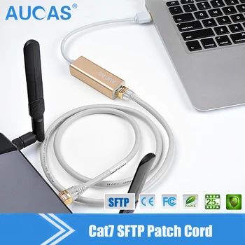 Aukštos kokybės Kietas gryno vario vytos poros tinklų SFTP CAT7 Kabelis doule ekranuoti RJ45 Ethernet Lan kabelis 10m, 20m 30m