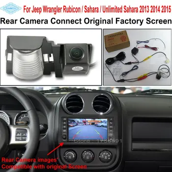 Automobilio galinio vaizdo Atbuline Kamera Prijunkite Originalus Ekranas Jeep Wrangler Rubicon / Sahara / Unlimited Sahara RCA Adapteris Jungtis