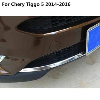 Automobilių padengti apsaugos ABS chrome apdaila Priekinio apatinio Tinklelio Grotelės Grotelės liejimo krašto 1pcs Už Chery Tiggo 5 Tiggo5 m. m. 2016 m.