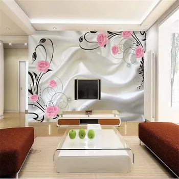 Beibehang Didelis custom 3d tapetai, sofa-lova, miegamajame TV freskos meno namų puošybai rožių fone de papel parede adesivo