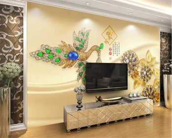 Beibehang Kūrybos grožio papel de parede 3d tapetai stereo prabanga povas gėlių papuošalai, miegamąjį, TV foną, sienos tapety
