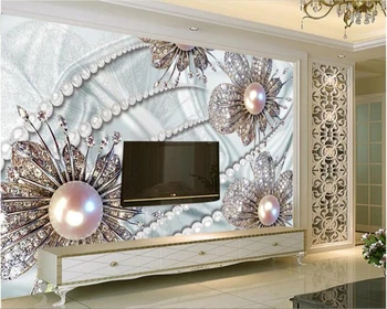 Beibehang papel de parede tapetai Moderni Klasika Patalpų Šilko Audinio 3d Tapetai Diamond Gėlių trimatis Fone
