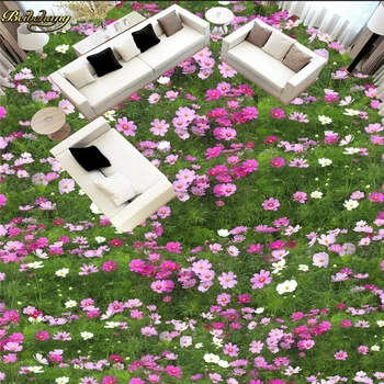 Beibehang Pasirinktinius Nuotraukų 3D Grindų Dažymas Tapetų Augalų, Gėlių, Žalios Žolės Pievų Tapybos papel de parede