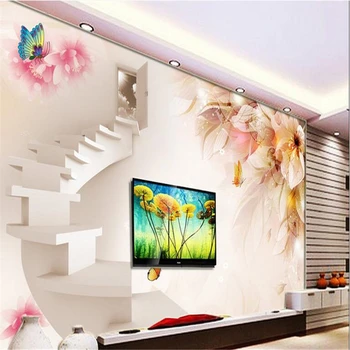 Beibehang Užsakymą foto tapetai 2D sienų tapyba 3D lelija, plytelės, Sienos fono paveikslėlį papel de parede sienos popieriaus