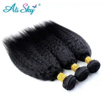 Brazilijos Plaukų Keistą Tiesiai Žmogaus Plaukų Pynimas 3 Ryšulių Kalbama Ali Dangaus Plaukų Produktų, Šiurkščiavilnių Yaki Plaukų Audimo Pratęsti Ne Remy