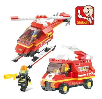 Candice guo plastiko žaislas pastato modelis blokuoti ugniagesių Sraigtasparnis brigada automobilių variklio surinkti gimtadienio dovana kalėdų dovana