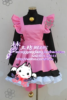Cardcaptor Sakura Herojė KINOMOTO SAKURA Raudona Suknelė Cosplay Kostiumų juoda katė madi suknelė