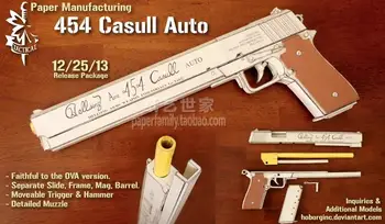 Casull revolver Hellsing 454 Casull Pistoletas Masto 1:1 Vampyras Akat ginklų galėtų būti nešiojamą 3D popieriniai vadovas