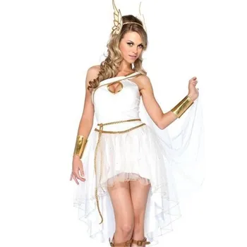 CFYH 2018 Naujų Suaugusiųjų Moterų Sexy Helovinas Šalis Senovės graikų Deivė Kostiumai Apranga Išgalvotas Cosplay Suknelės Nemokamas Pristatymas