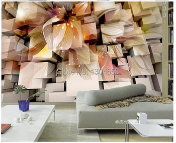 Custom 3 d stereoskopinis kuris tapetai, papel DE parede gėlių naudojami sėdi kambarį, miegamąjį, TV wall vinilo tapetai