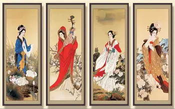 Custom 3d foto tapetai kambarį 3d sienų lipduko Kinijos Klasikinės keturių gražuolių tapybos kambario tapetų sienos 3d