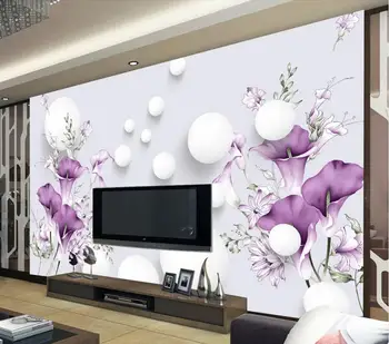 Custom 3d tapetai Pasagos gėlės modernus minimalistinio fone freskos gėlių tapetai gyvenimo 3d tapetai