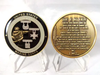 Custom monetų karšto pardavimo USMC Snaiperis Iššūkis Monetos Marine Corp Aukštos kokybės metalo Karinės monetų žema kaina užsakymą monetas