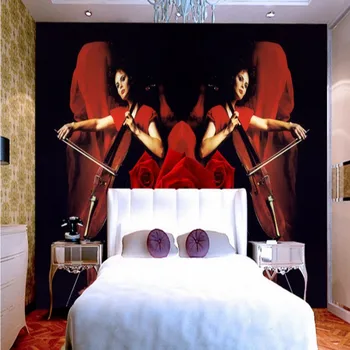 Custom sienos freskos Raudona grožio fono sienos, miegamasis, vonios kambarys freskos 3D kambarį fojė aukštos kokybės biuro tapetai
