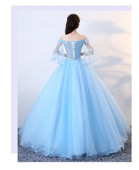 Dangus Mėlynas Quinceanera Suknelę V Kaklo Reljefiniai Tiulio Nėrinių Vestido De 15 Anos Saldus 16 Suknelės Vestidos De Debiutantas