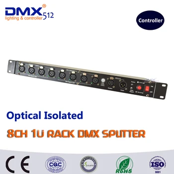 DHL Nemokamas Pristatymas optinis izoliuotas DMX platintojas 8 būdas dmx splitter scenos apšvietimo splitter