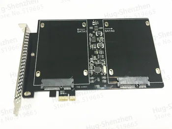 Didelės Spartos DEBROGLIE DB-23561 Dual SATA III PCIe SSD Adapterio kortelės 08-12 0.8-10.12 Nemokamas pristatymas