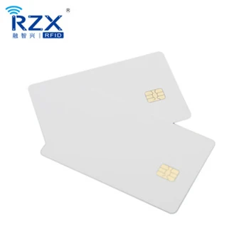 Didmeninė 1000PCS standartinio dydžio, baltos spalvos PVC tuščią rašalinis kortelės kontaktų IC kortelės su SLE4442/5542