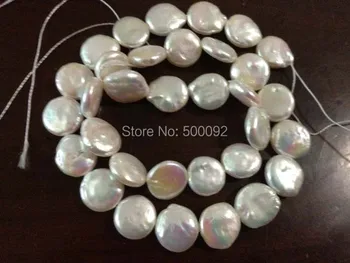 Didmeninė 11-12mm monetos gėlavandenių perlų sruogos nemokamas pristatymas