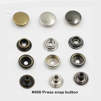 Didmeninė Nemokamas pristatymas 120sets/daug 12,5 mm, dalis žalvario metalo mygtuką snap mygtuką snap užtrauktuku sidabro, bronzos, juoda BP-406#203