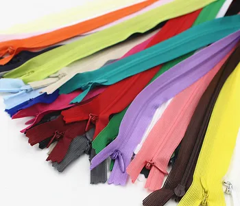 DIY Apparel Sewing Fabric candy color Lace Long 60cm Invisible Zipper for Skirt Accessories 60pcs/lot