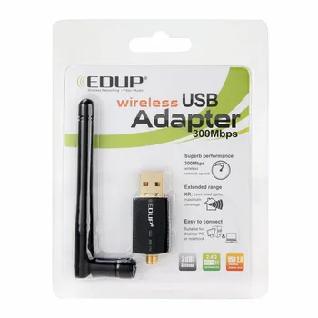 EDUP EP-N1581 Mini USB Wifi 802.11 n/g/b 300Mbps 2,4 GHz Belaidžio ryšio Adapteris Išorinės Antenos