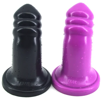 FAAK 200*65mm lage didelis analinio sekso žaislus juoda/violetinė analinis dildo sekso žaisliukai vyrams gėjų didelis analinis kaištis prostatos massager buttplug
