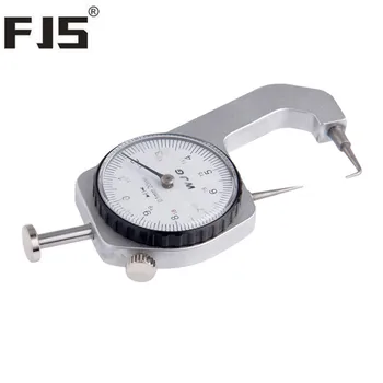 FJS 0-10mm/0,1 mm Dial Storio Matuoklis, Lenktas Patarimas Dial Indikatoriaus Suportas Matuoklis, Matavimo Įrankiai