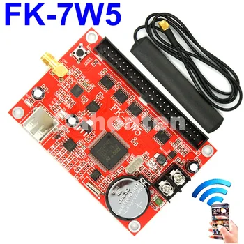 FK-7W5 wifi+USB led valdiklis valdyba 4096*48/768*256 pikselių bevielis PC/Telefono APP parama p10,p. 13.33,p16,p4.75 led kontrolės kortelė