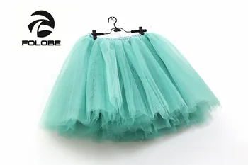 FOLOBE Šviesiai Žalia Baleto Mdc Tiulio Sijonai Moterų Suaugusiųjų Aukšto Liemens Sijonas Dancewear Derliaus Lolita Mergina faldas saias