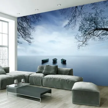 Foto tapetai Gražus sea view dekoracijos freska kambarį, TV foną, sienos koridoriuje salė tapetai, freskos