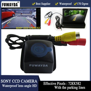 FUWAYDA HD Vaizdo 4.3 colių Automobilių Veidrodėliai Stebėti+ CCD Automobilių Stovėjimo aikštelė, Atbuline Kamera, skirta 