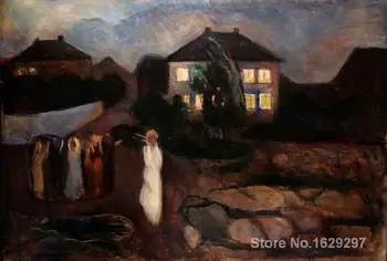 Garsaus Edvard Munch, tapybos Audra Rankomis dažyti Aukštos kokybės